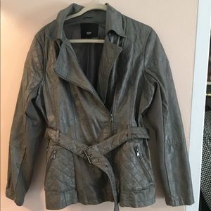 Grey Mossimo Pleather Jacket